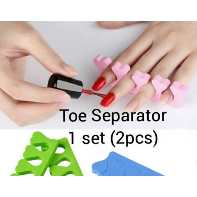 A369 1SET SPONS PENJEPIT MENI PEDI pembatas jari tangan kaki sekat toe separator nail art manicure pedicure salon kecantikan perawatan sponge spon