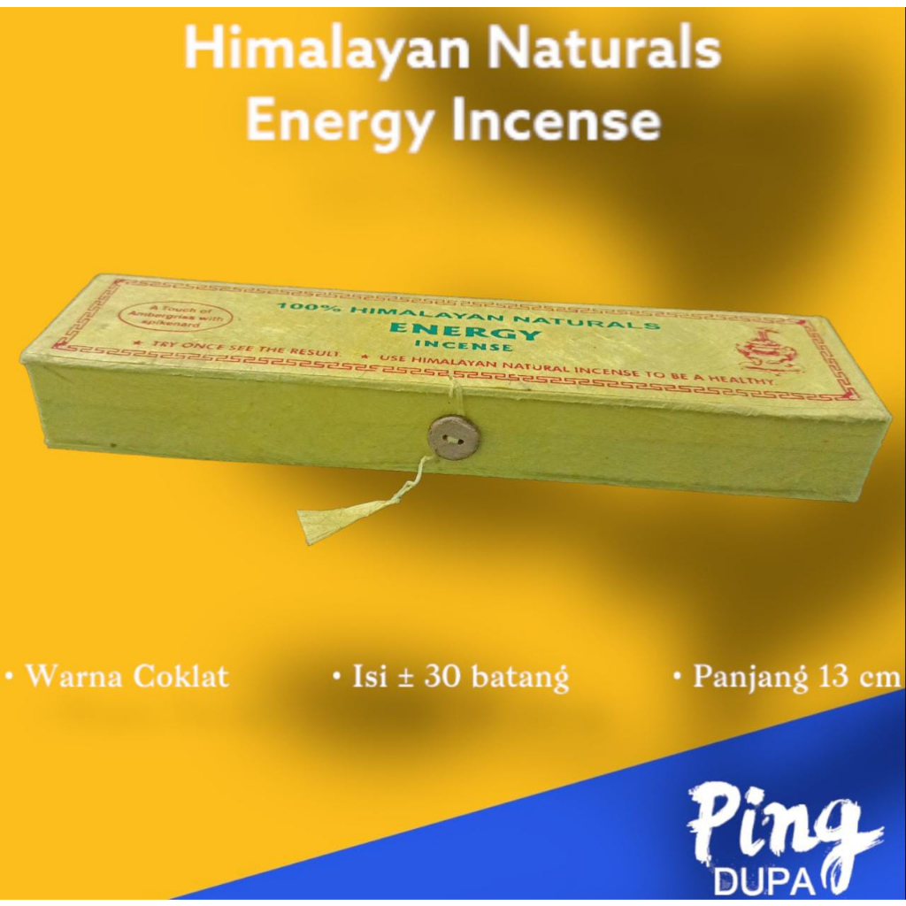 Dupa Hio Tibetan Himalayan Naturals Energy Incense Tanpa Batang