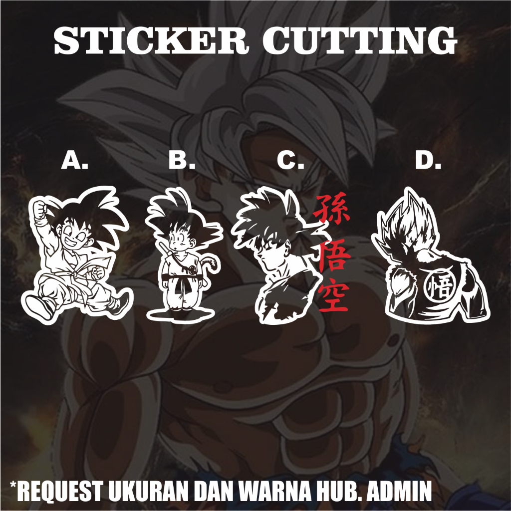 Sticker Cutting Goku