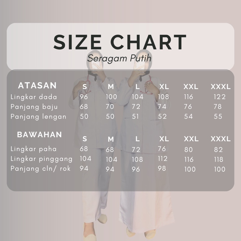 Baju Putih Perawat/ Baju putih suster/ Baju putih dokter/ Baju putih celana/Baju putih rok