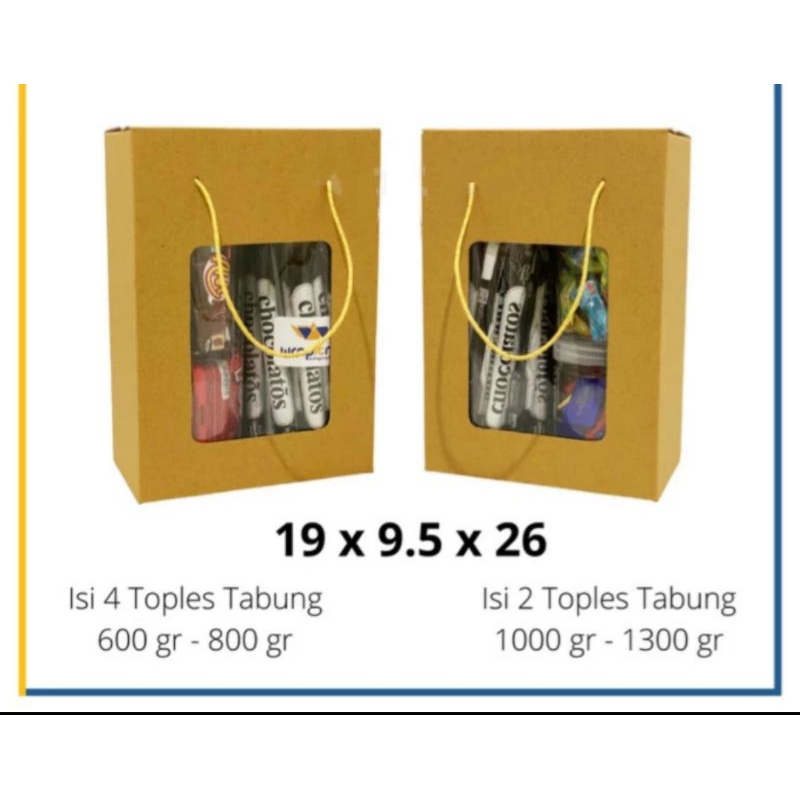 

5pcs KOTAK KARDUS BOX EFLUTE TALI TENTENG 19x9.5x26cm