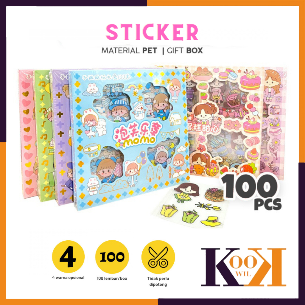 

( KKW ) Stiker 2D Stiker Waterproof Stiker Botol Minum 2D