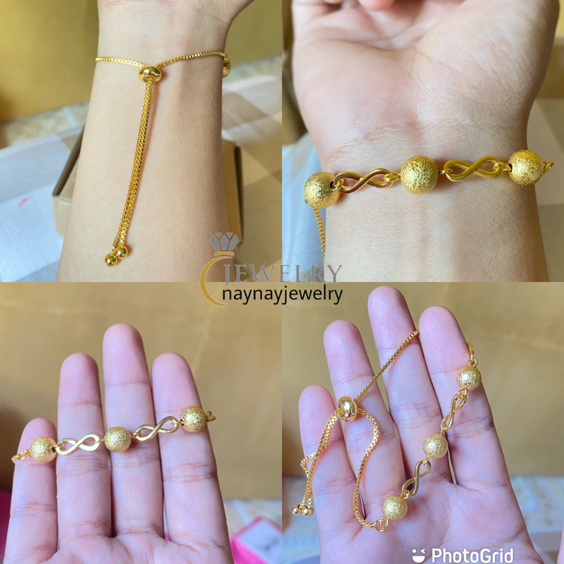 Gelang serut bulat yxy warna 24k