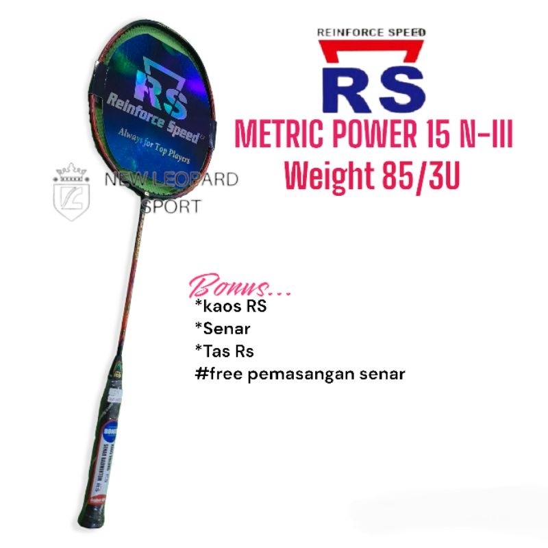 Raket badminton RS metric power 15 N-III