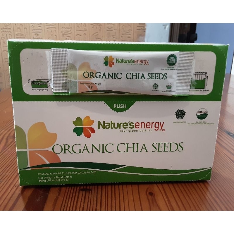 

Narute's Energy,Organic Chia Seeds - Black Sachet 100gr(20pcs@5gr).(Vegan Friendly)