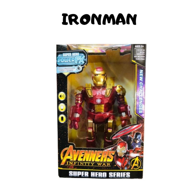 MAINAN ROBOT IRON MAN ,SPIDERMAN &amp; CAPTAIN AMERICA AVENGERS BISA GERAK EJ 810