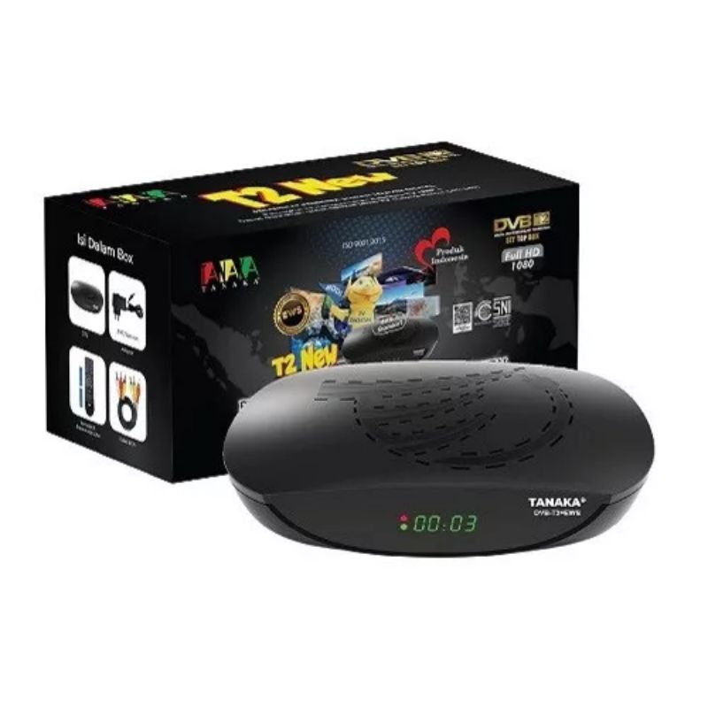 SET TOP BOX TANAKA DVB  T2 NEW  PAKET DONGLE TANAKA T-76 ORIGINAL