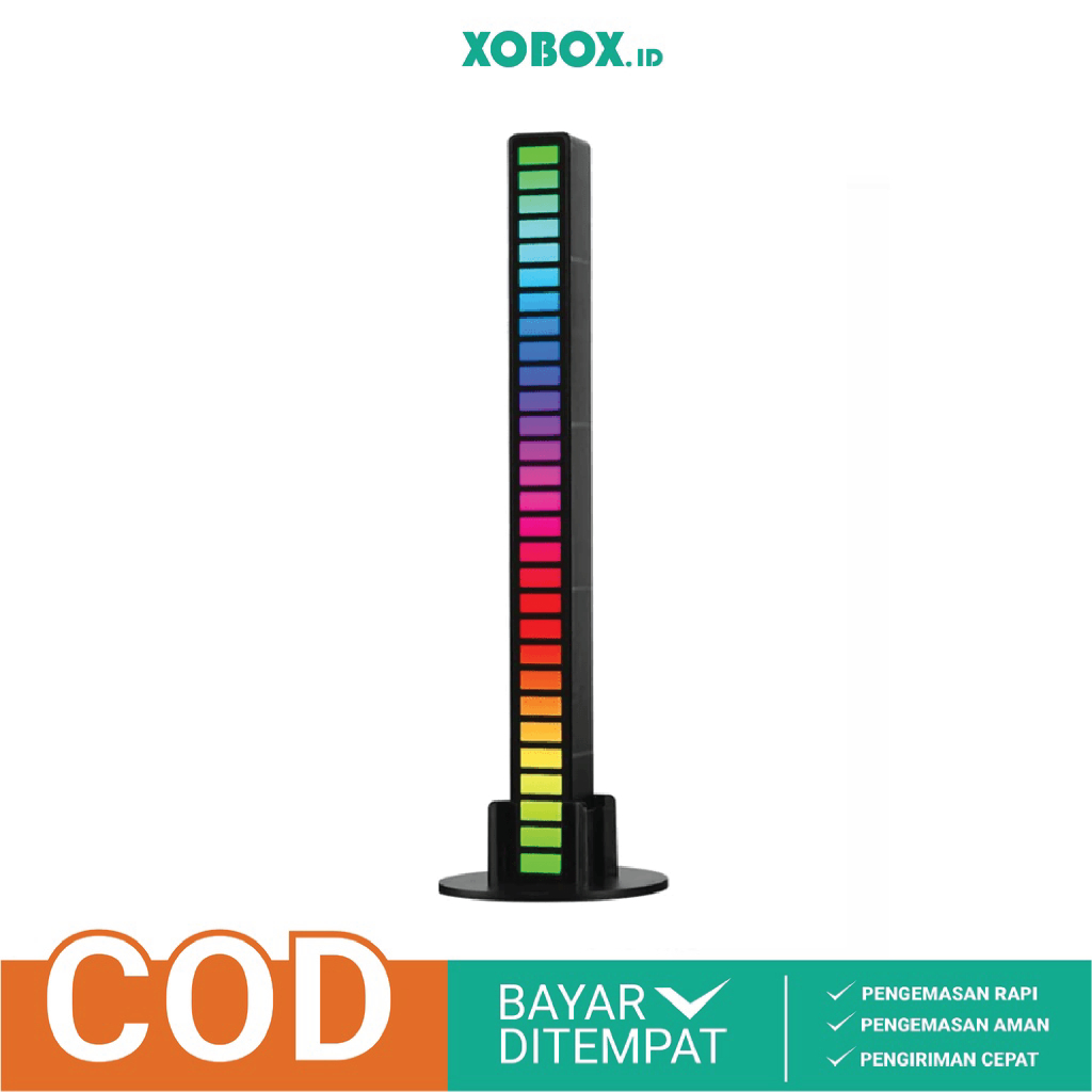 Lampu LED RGB Bar Strip Spectrum Audio Indicator Music Sound Control Lamp Music Atmosphere Light AH060 - XOBOX