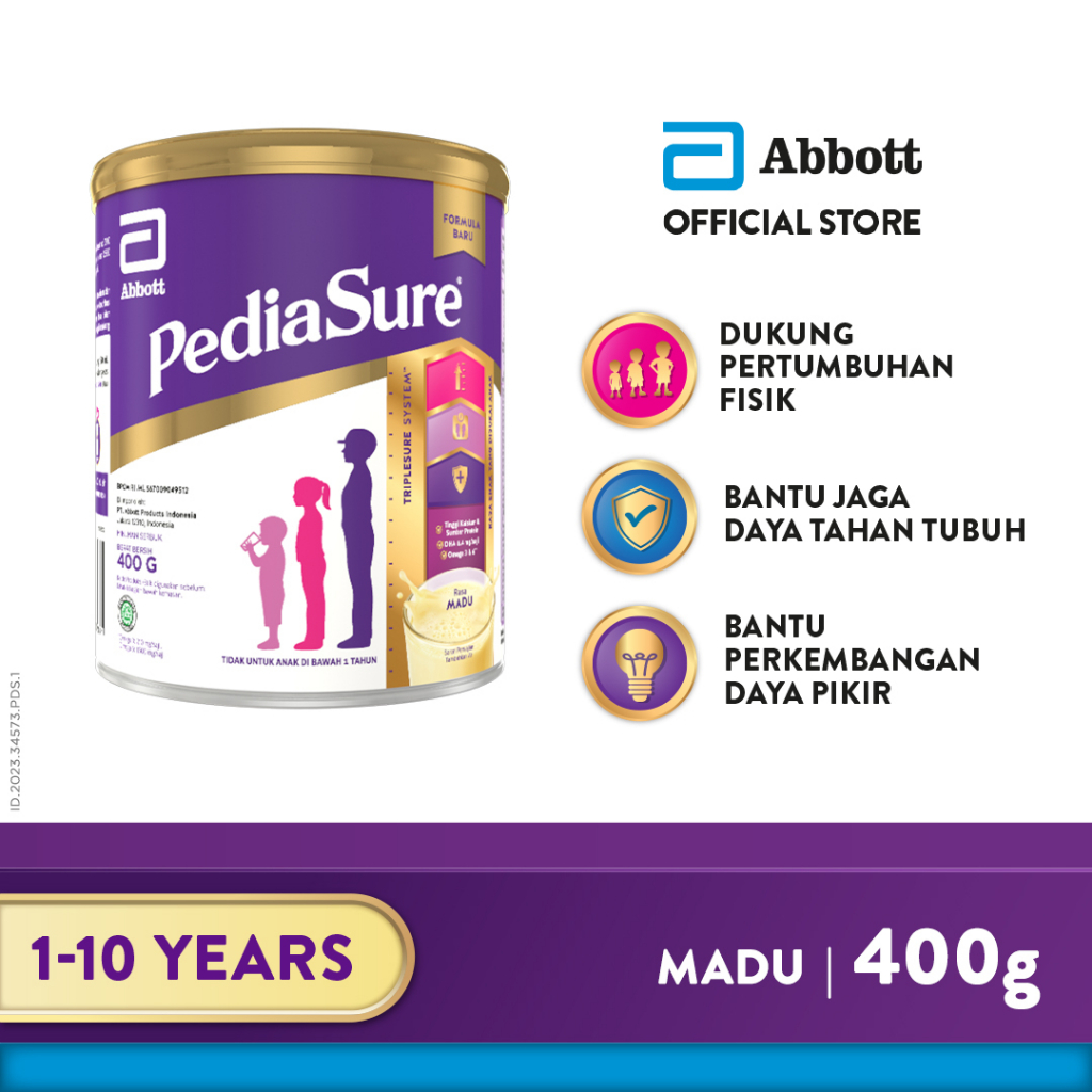 PediaSure Madu 400 g (1-10th) - Nutrisi Pertumbuhan ABBOTT OFFICIAL STORE