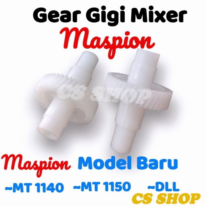 GEAR GIGI MIXER MASPION MODEL BARU ORIGINAL 1 SET/GEAR MIXER MEREK MASPION MODEL BARU MT 1140,MT 1150 SEPASANG 2PCS