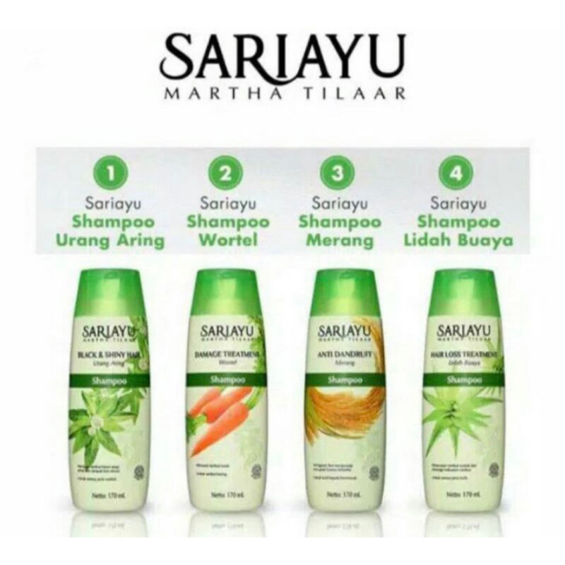 sariayu shampo wortel/merang/urang aring 170 ml