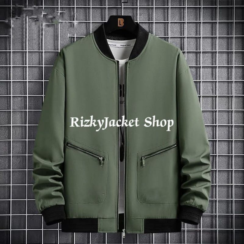 Jaket bomber pria simple/Jaket bomber premium pria keren/jaket motor pria