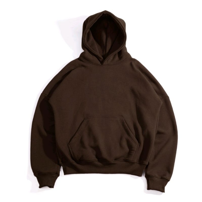 OVERSIZED BOXY HODDIE BROWN