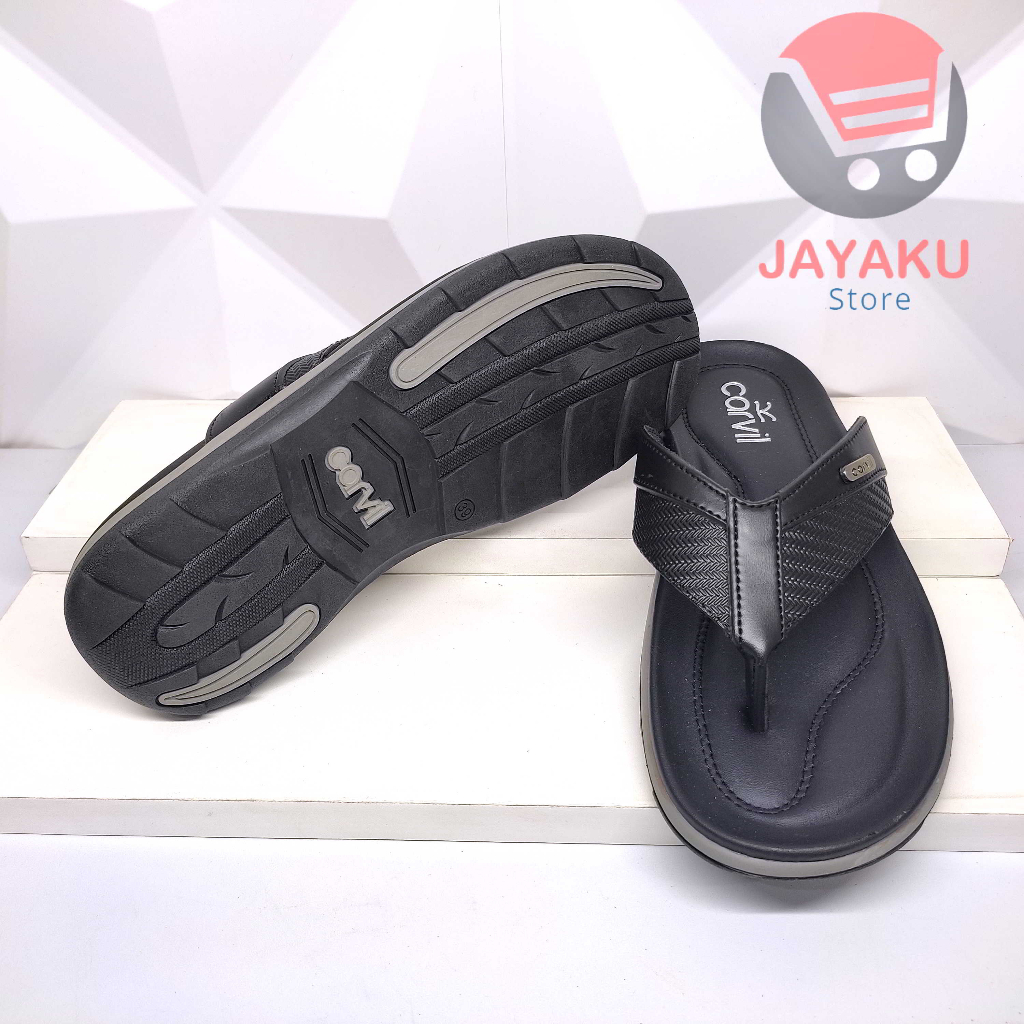 Carvil Dunhil Sandal Pria Sendal Jepit Kasual Pria Laki-Laki Original Carvil Desain Trendy Kulit Sintetis Berkualitas REVINO ALAN MARCUS