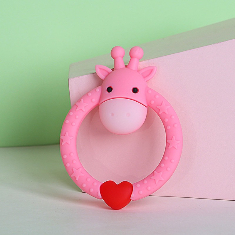 Teether bayi JERAPAH BULAT /gigitan bayi model jerapah BPA Free RK3