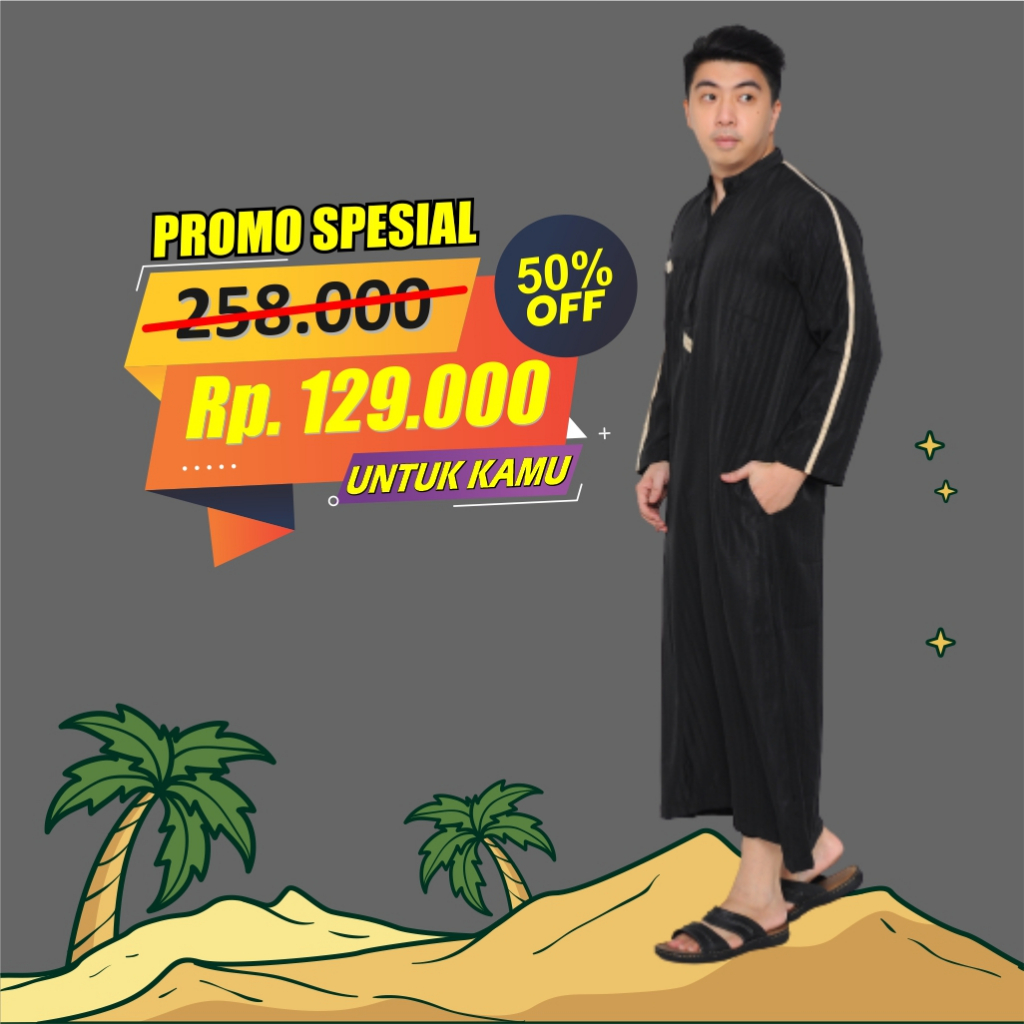 Baju Jubah Gamis Pria Lebaran Terbaru 2023