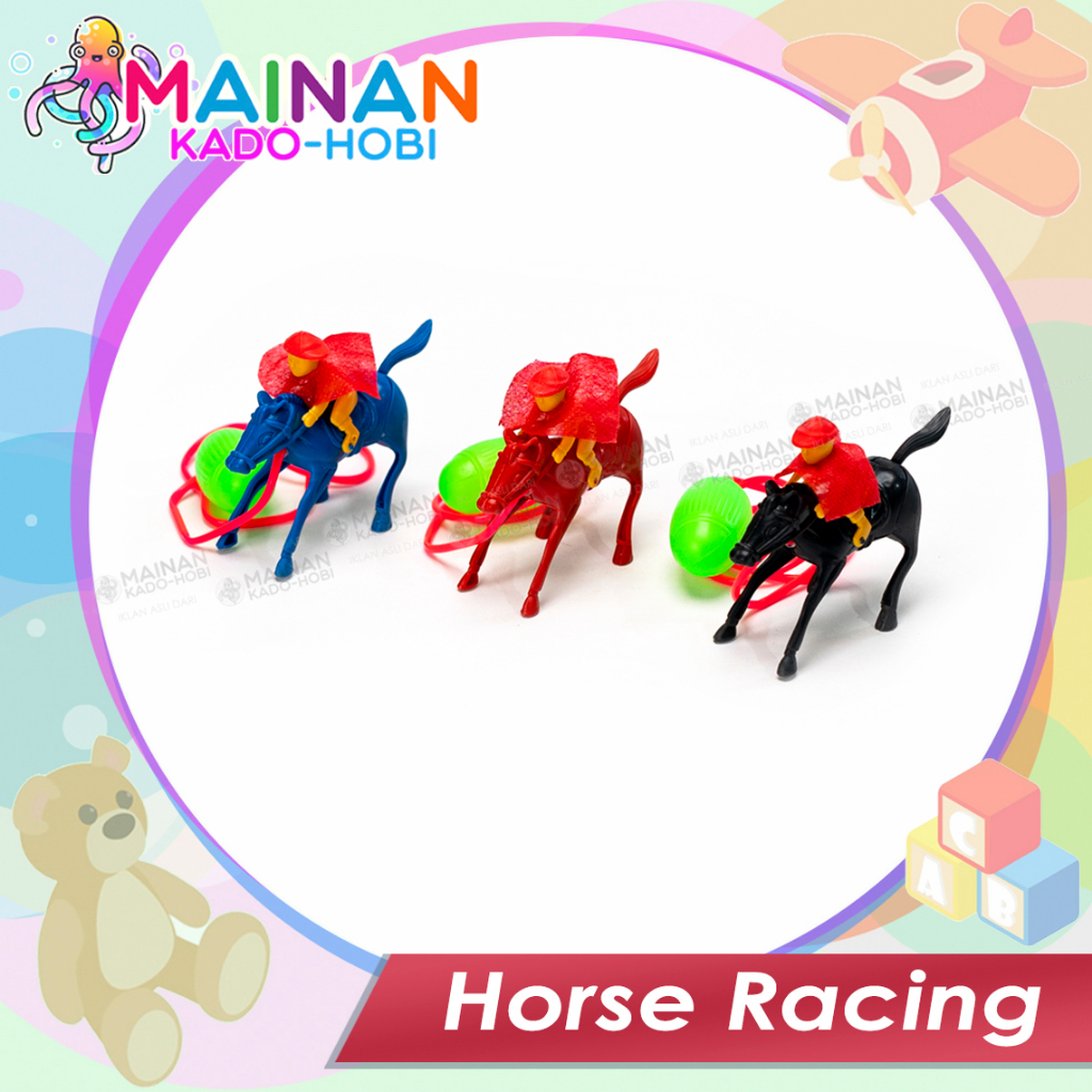 MAINAN MOTORIK ANAK TRADITIONAL LAKI RACING HORSE BALAP KUDA LARI PENCET