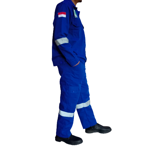 TERLARIS M-4XL Wearpack Setelan Baju &amp; Celana Scotlight 2inch Seragam Safety Coverall Kerja Proyek Skauekolah Bengkel Katelpak Harga Terjangkau