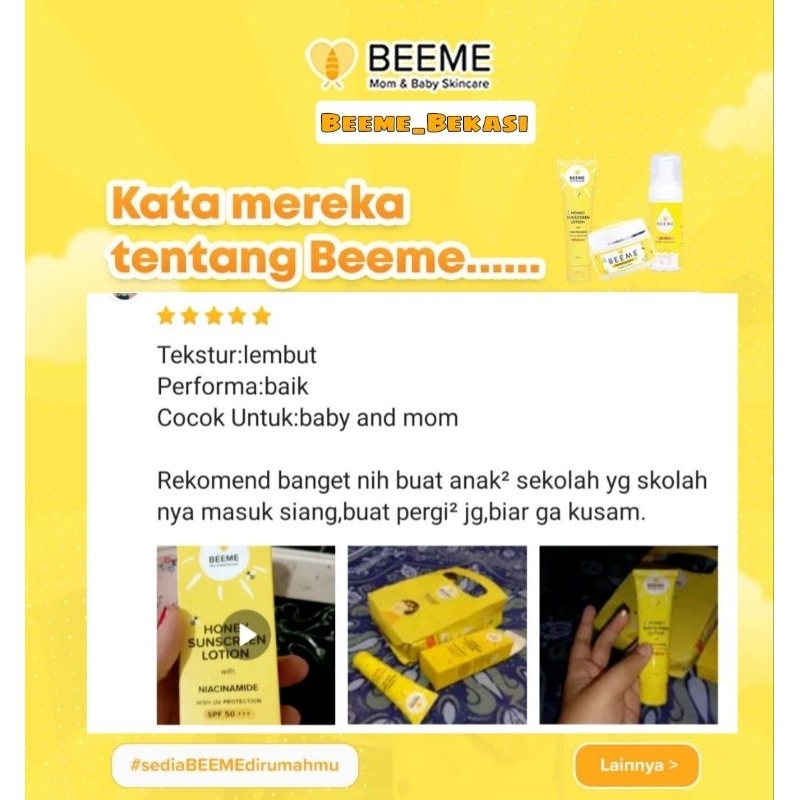 [BISA COD] PAKET HEMAT Beeme Nourishing Balm &amp; Beeme Honey Suncreen