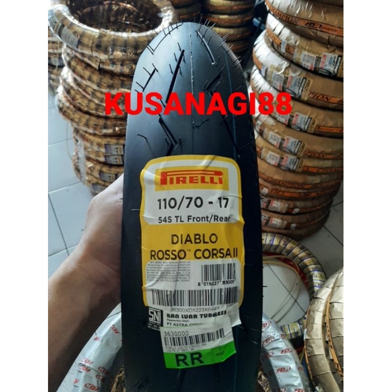 Ban Pirelli Diablo Rosso Corsa 2 110/70-17 Tubeless Soft Compound Racing Ninja RR NSR CBR SATRIA FU