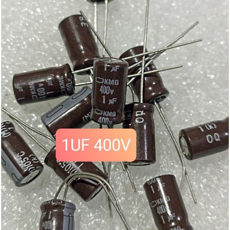 10BUAH ELCO 1UF 400VOLT KAPASITOR ELKO 1UF 400V 1 UF 400 VOLT