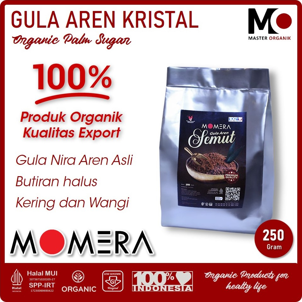 

GULA AREN ASLI 250 GRAM / GULA AREN ORGANIK 250 GRAM / GULA AREN SEMUT 25O GRAM / GULA SEMUT AREN 250 GRAM / GULA AREN ASLI BUBUK MURNI GRADE A 100% ORGANIK / GULA AREN SEMUT BROWN SUGAR ASLI MURNI ORGANIK / ORGANIC PALM SUGAR 250 GRAM BPOM HALAL