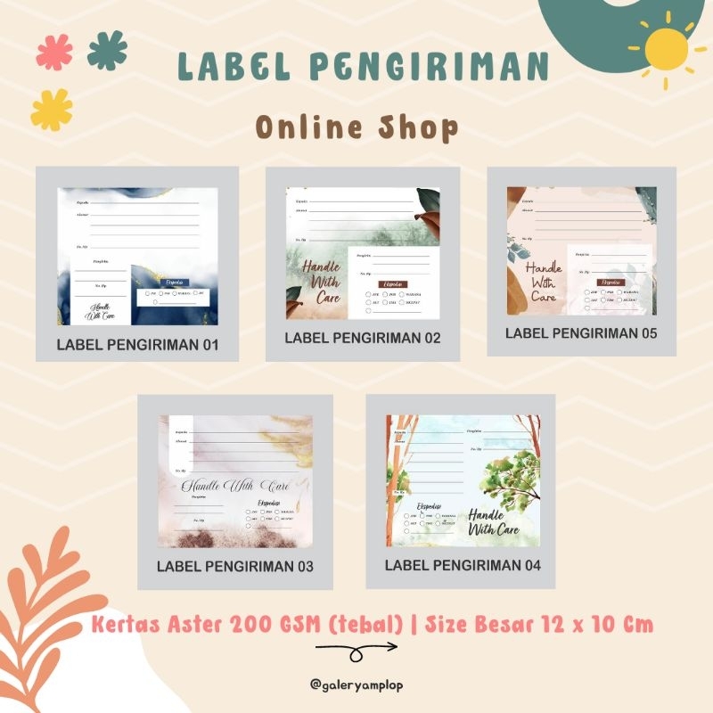 

LABEL PENGIRIMAN ONLINE SHOP (NON STIKER)