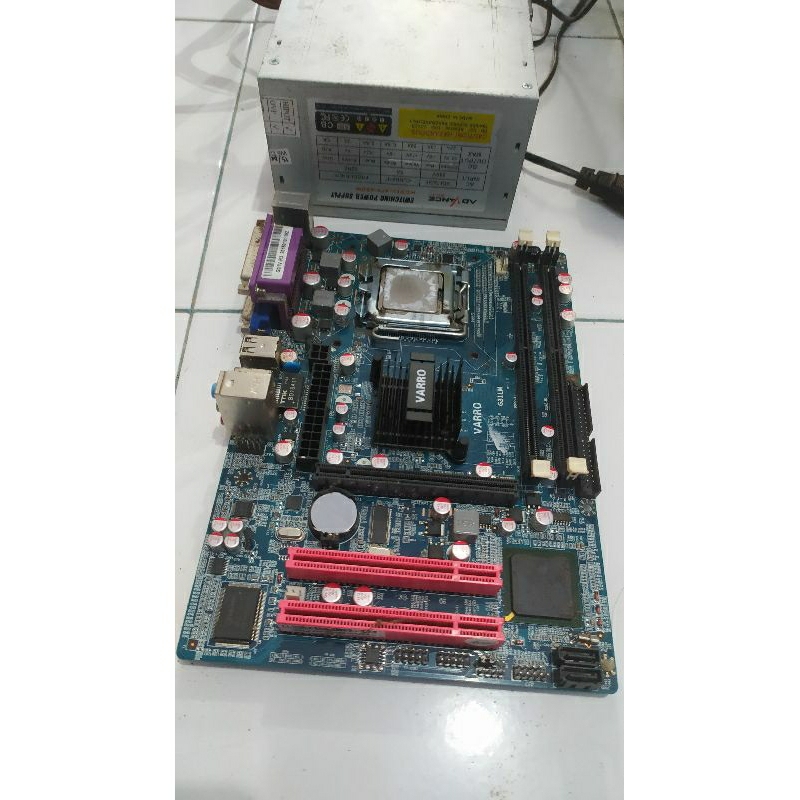 Motherboard varro G31LM dan PSU advance model atx-450w