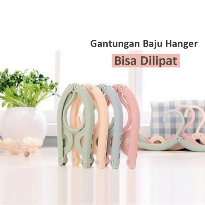 Hanger Lipat Portable Travel / Gantungan Baju Lipat Serbaguna