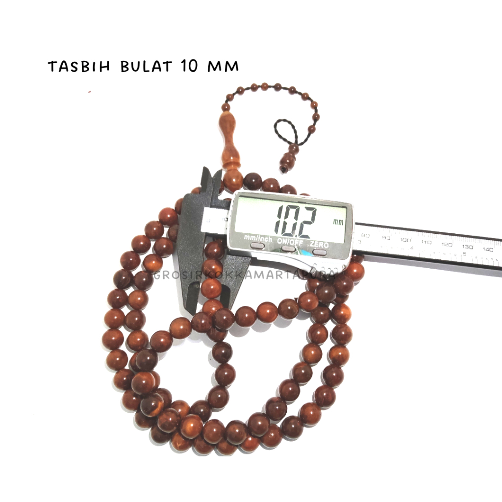 Tasbih Kaukah bulat diameter 10 mm