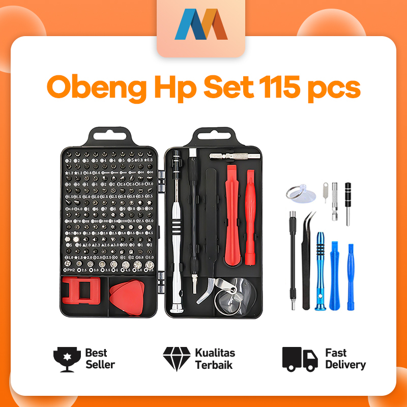 Mukava Obeng Hp Set Reparasi Torx 115 set Kunci Obeng HP Set 110 115 in 1 Reparasi Smartphone Laptop