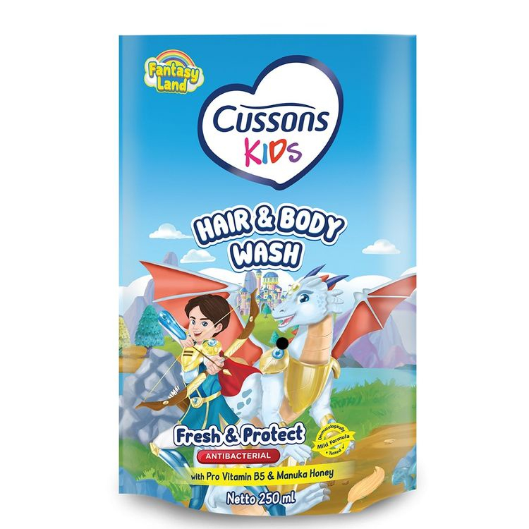 250ml CUSSONS KIDS BODY WASH - Sabun Mandi Cair Anak 250 ml naura princess hot wheels refil refill