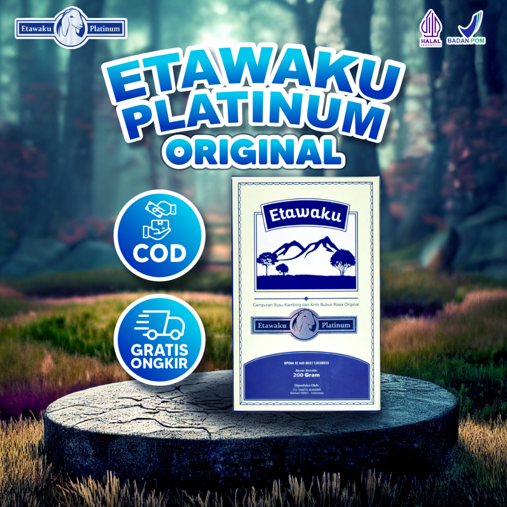 Susu Etawaku Platinum Original Bantu Atasi Masalah Pernapasan Tulang dan Sendi Paket 1 Box Isi 200gr