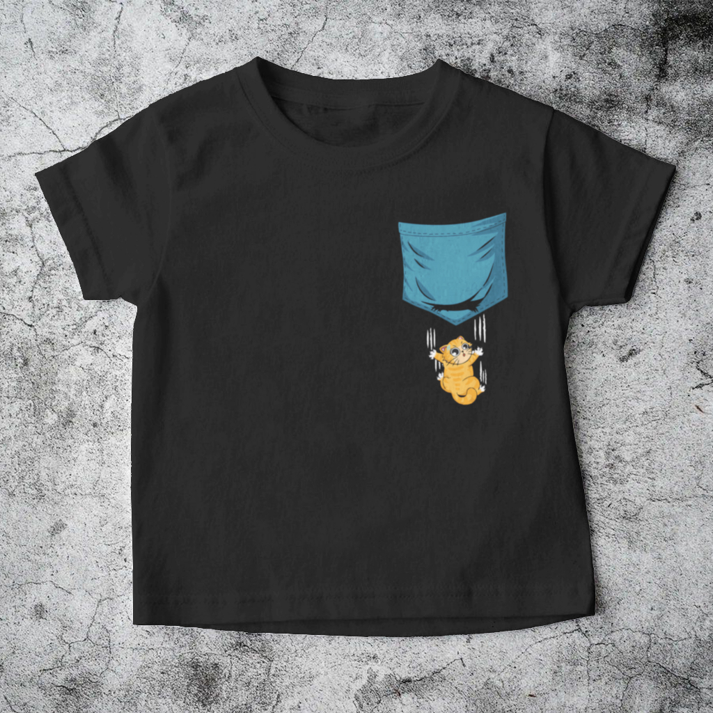 Kaos anak Falling Cat - Atasan Anak Laki Laki Dan Perempuan