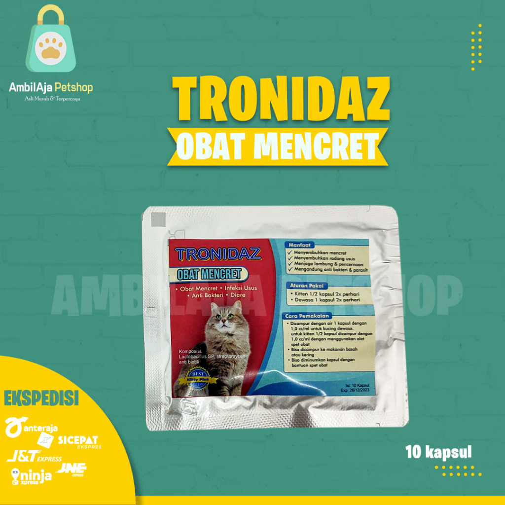 Obat Mencret kucing TRONIDAZ