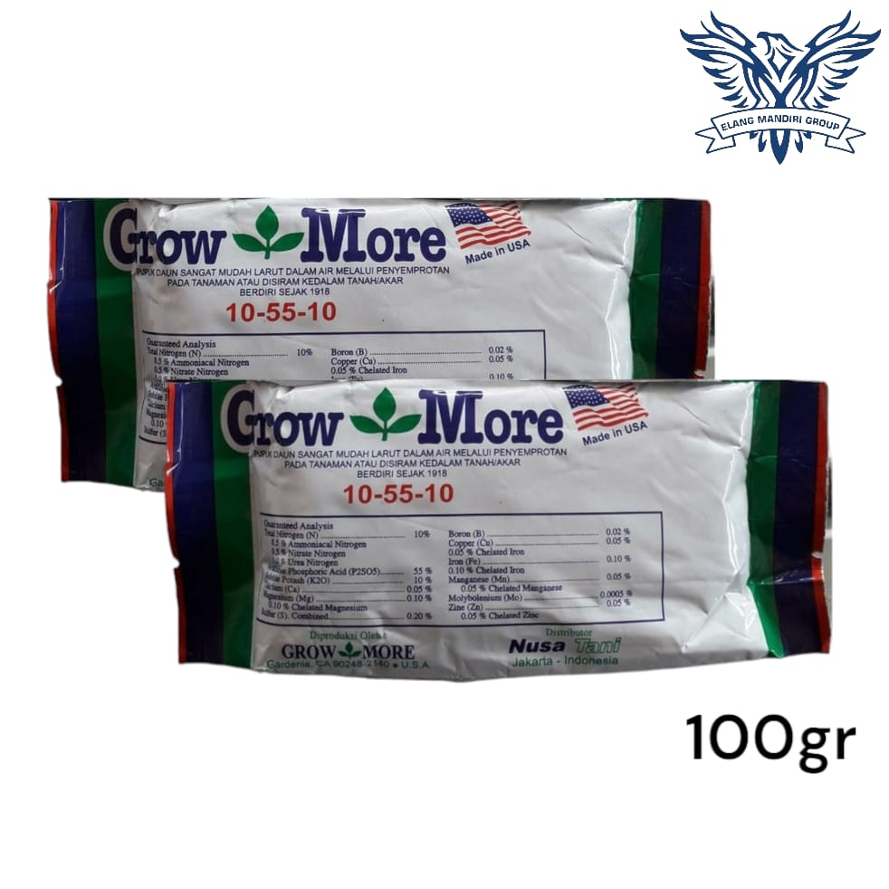 Pupuk NPK GrowMore Bunga 10-55-10 100gr