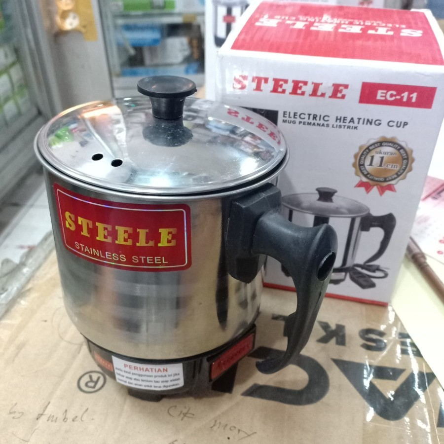 Mug Teko Elektrik Elemen Pemanas Heater Air Stainless Steele EC-11
