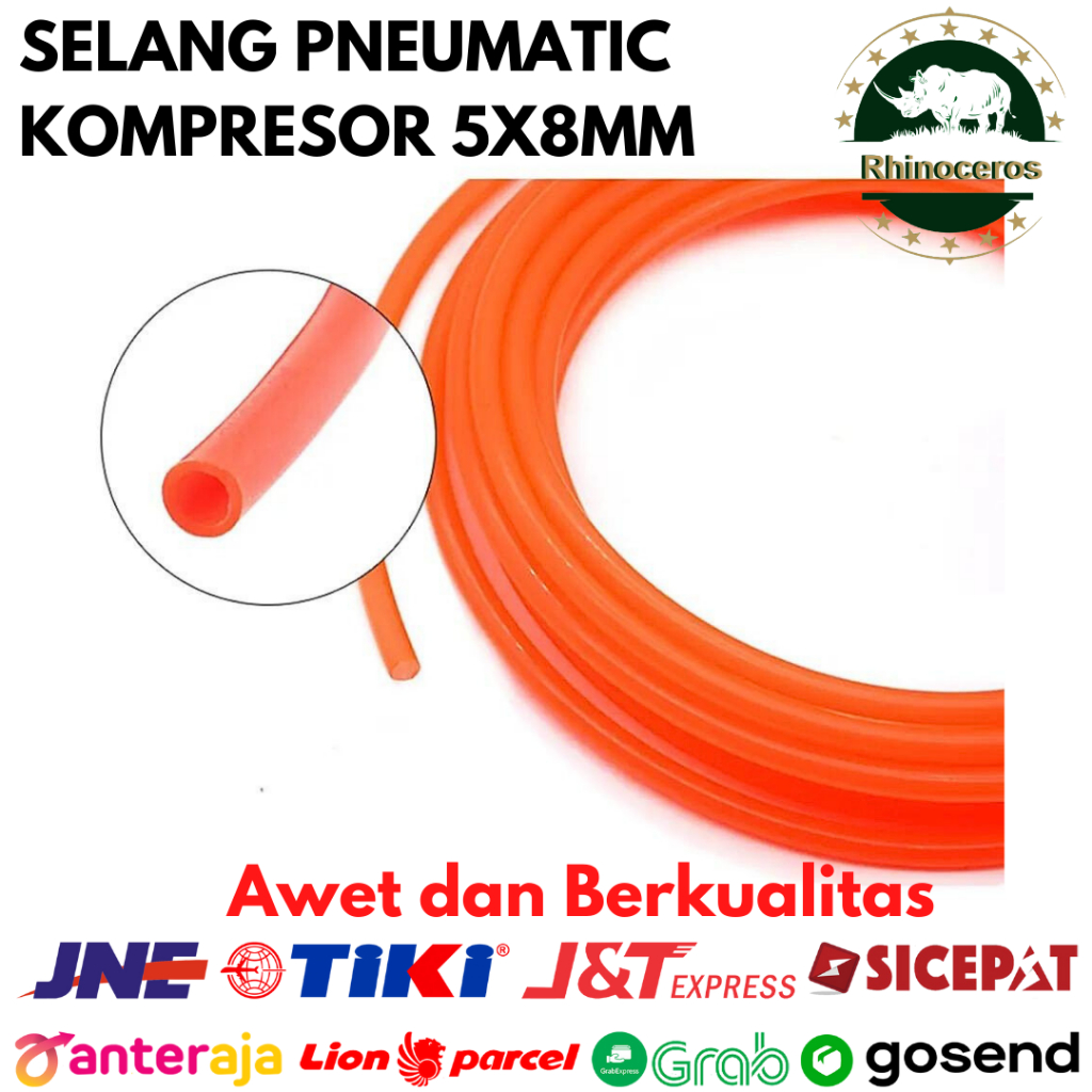 Selang Pneumatic Kompresor 8 x 5 mm Pneumatik Irigasi Sprayer 100m