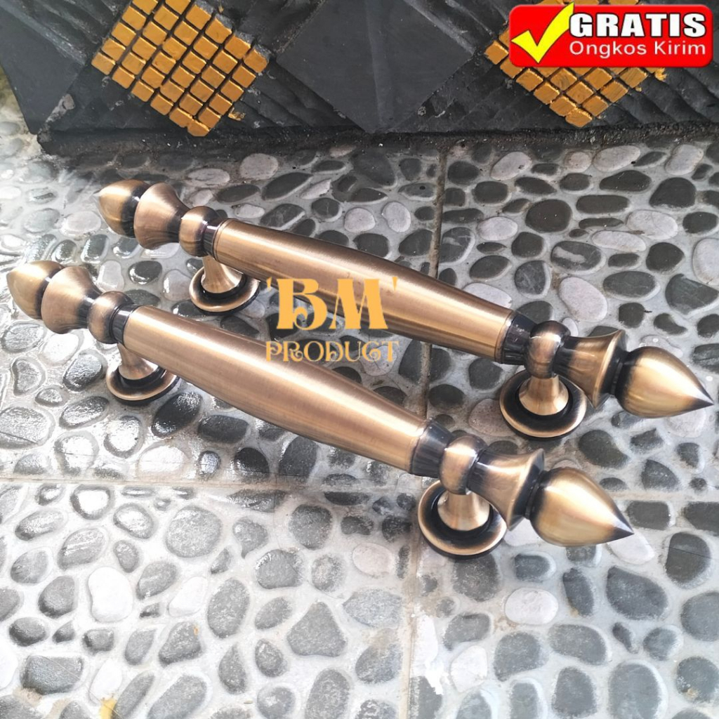 Handle Pintu Rumah Antik Handle Pintu Kuningan Sawo 30cm Tarikan Pintu Gagang Pintu Minimalis