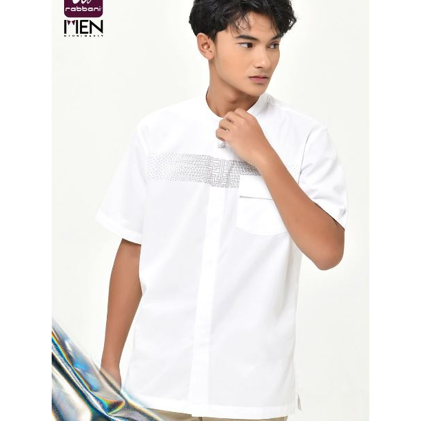 Kemko Qani Pdk-Kemeja Koko Lengan Pendek Sarimbit Rabbani Baju koko Dewasa Kemko Atasan Pakaian musl