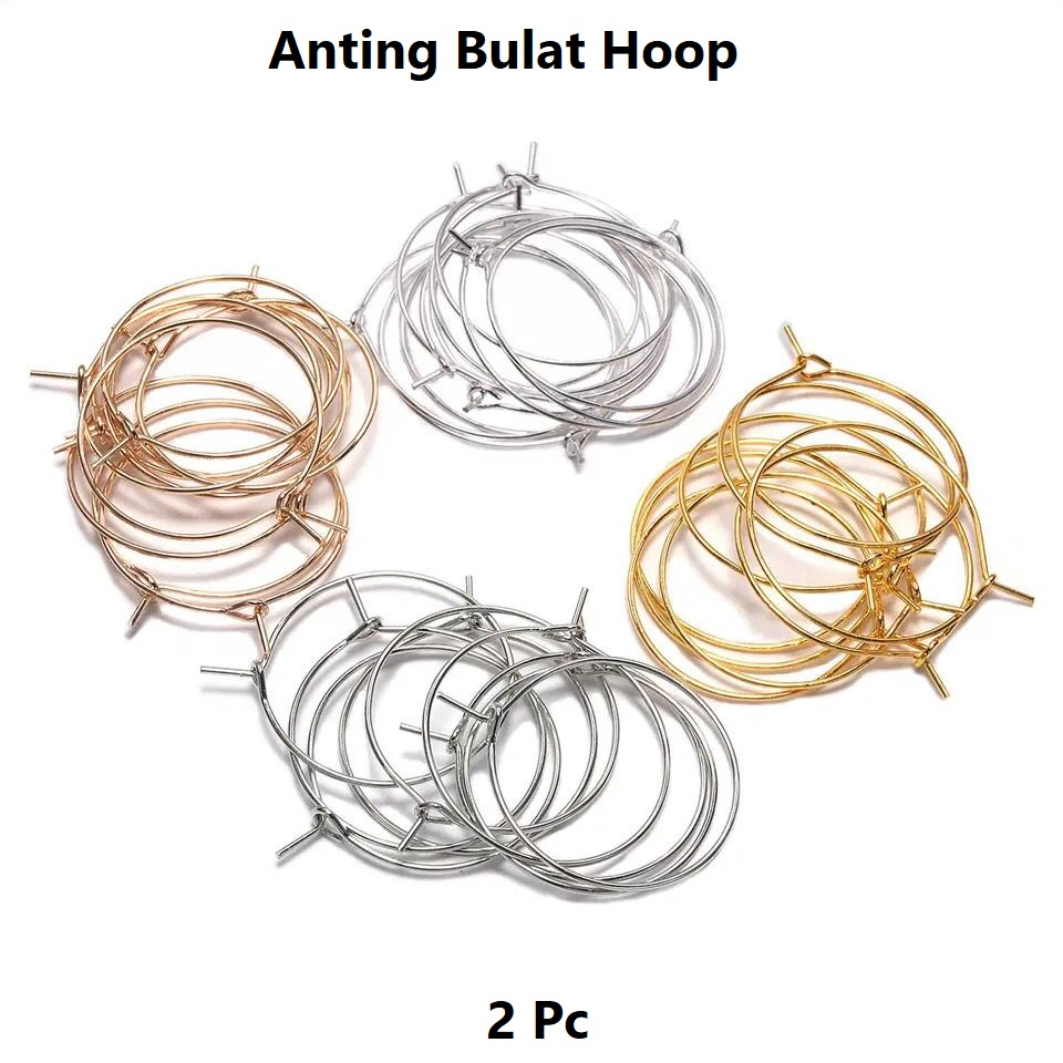 Anting Hoop Bulat Besar Uk 20 - 35mm Harga/2pc