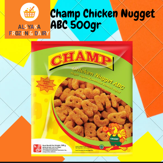 

Champ Chicken Nugget Bentuk Stick/ Kombinasi (S)/ ABC Berat 500gr