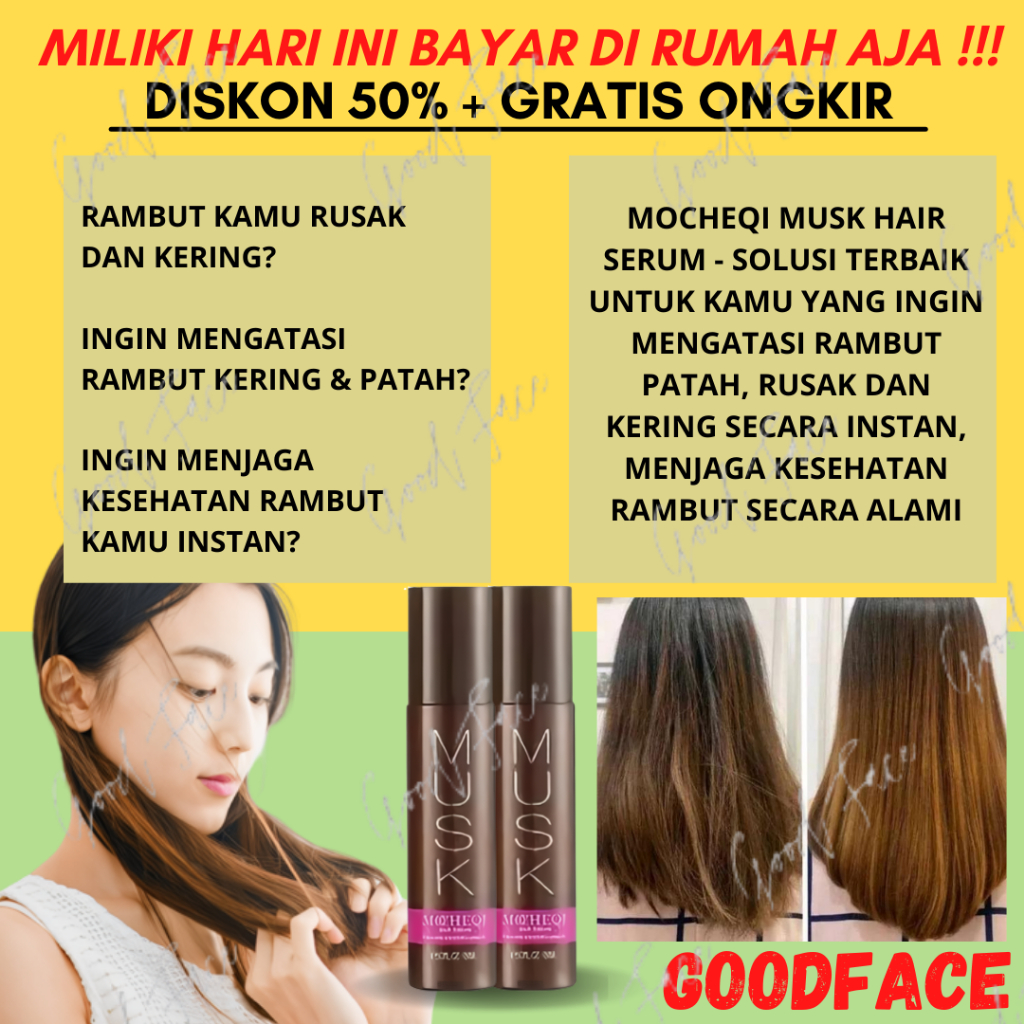 VITAMIN RAMBUT MOCHEQI MUSK HAIR SERUM 150ML ORIGINAL SERUM RAMBUT MOCHEQI BPOM