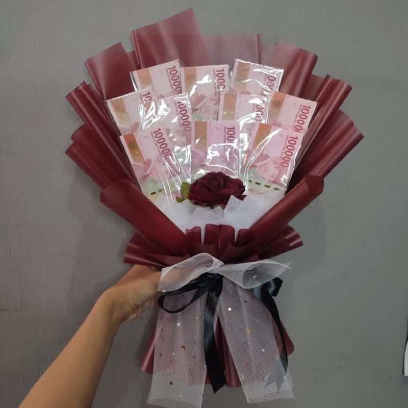 Buket bouquet wisuda pernikahan ulang tahun dan acara besar bisa request warna dan tambah kartu ucapan