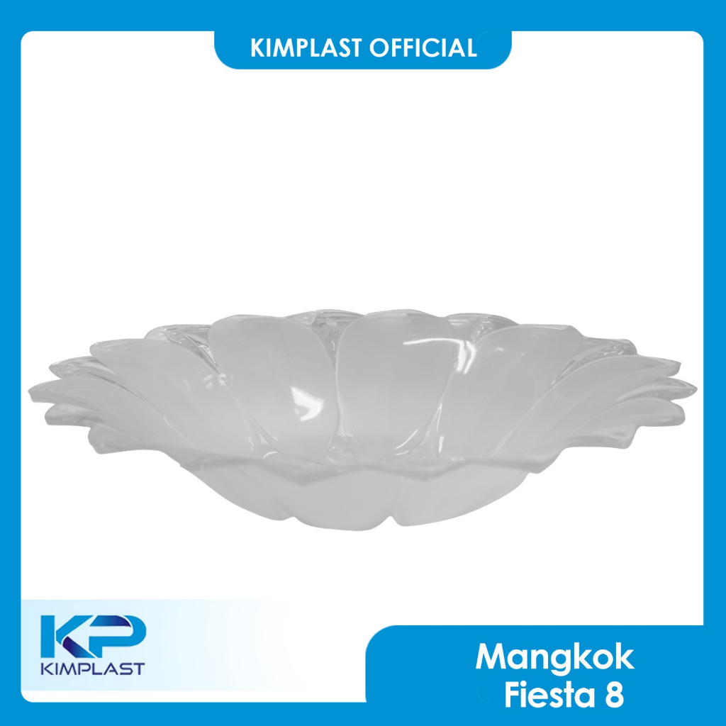 KIMPLAST Mangkok Fiesta 8" / Mangkok Plastik Bening/ Piring Plastik Bening/ Tempat Buah