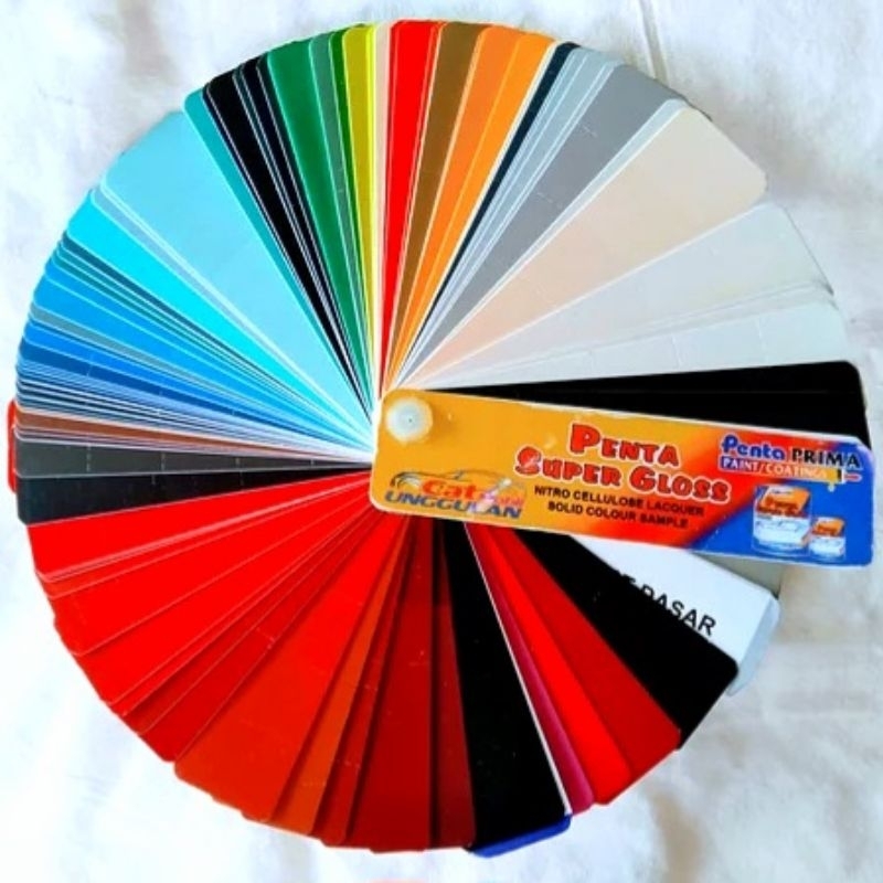 Kartu Warna Cat Penta Super Gloss Solid / Polos | Katalok Katalog Kipas | Colour Chart