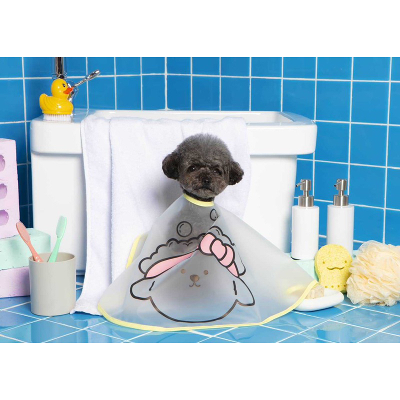 Korea pet facewash and hair trimming cape