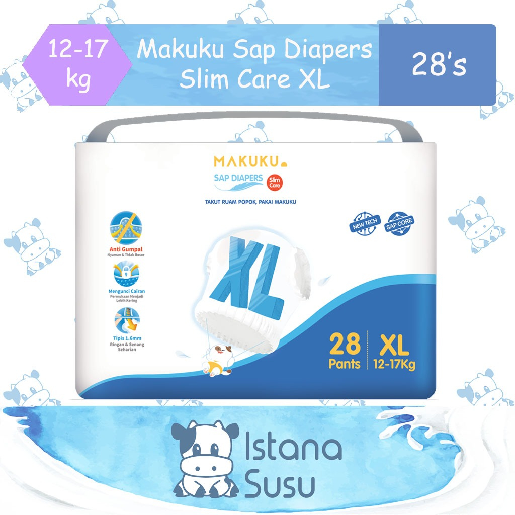 Makuku SAP Diapers - Slim Care Pants XL 28