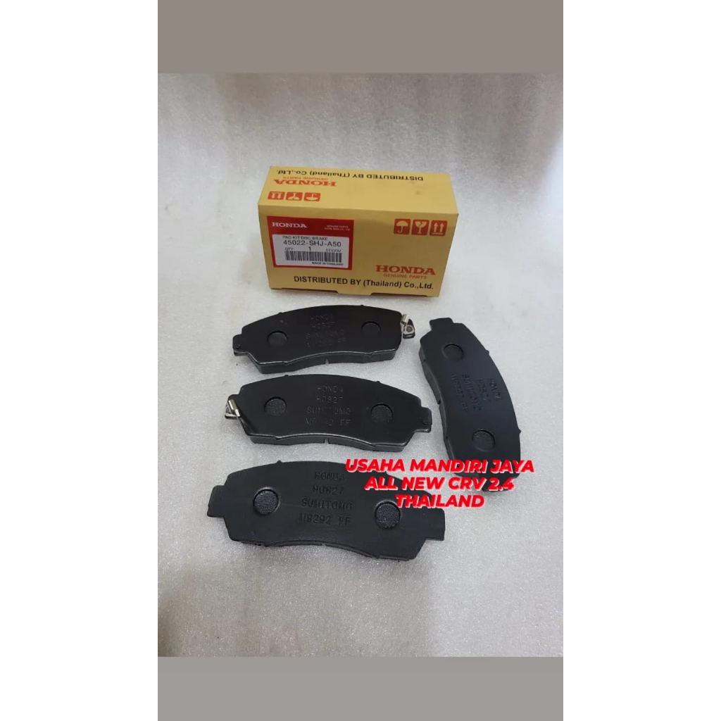 KAMPAS REM DEPAN- BRAKE PAD FRONT HONDA CRV 2.4 ALL NEW 45002-SHJ-50
