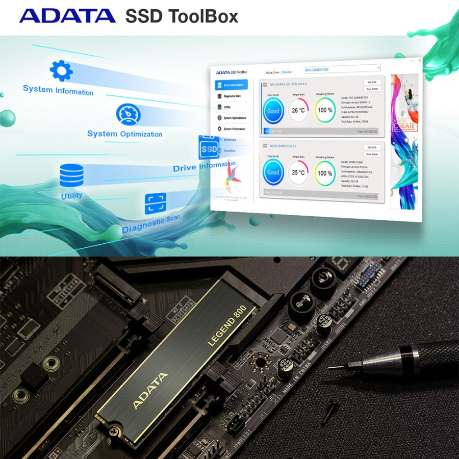 ADATA LEGEND 800 2TB SSD PCIe Gen4x4 M.2 2280 - SSD 2TB